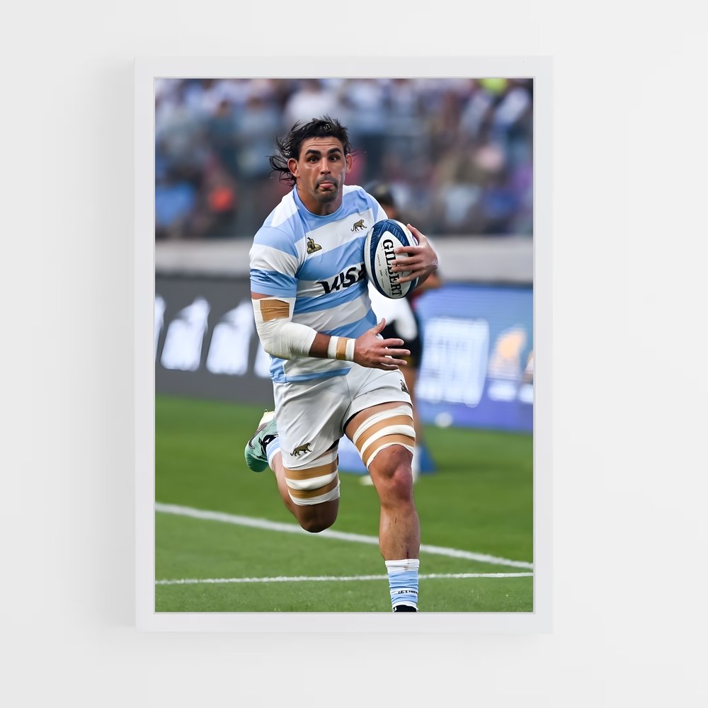 Poster Course Effrénée – affiche Rugby (vue 3)